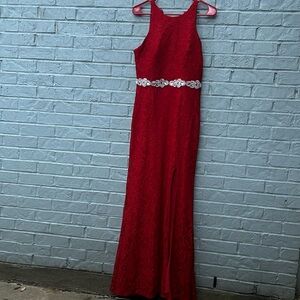 Beautiful Long Dress Size 9 Color Red.